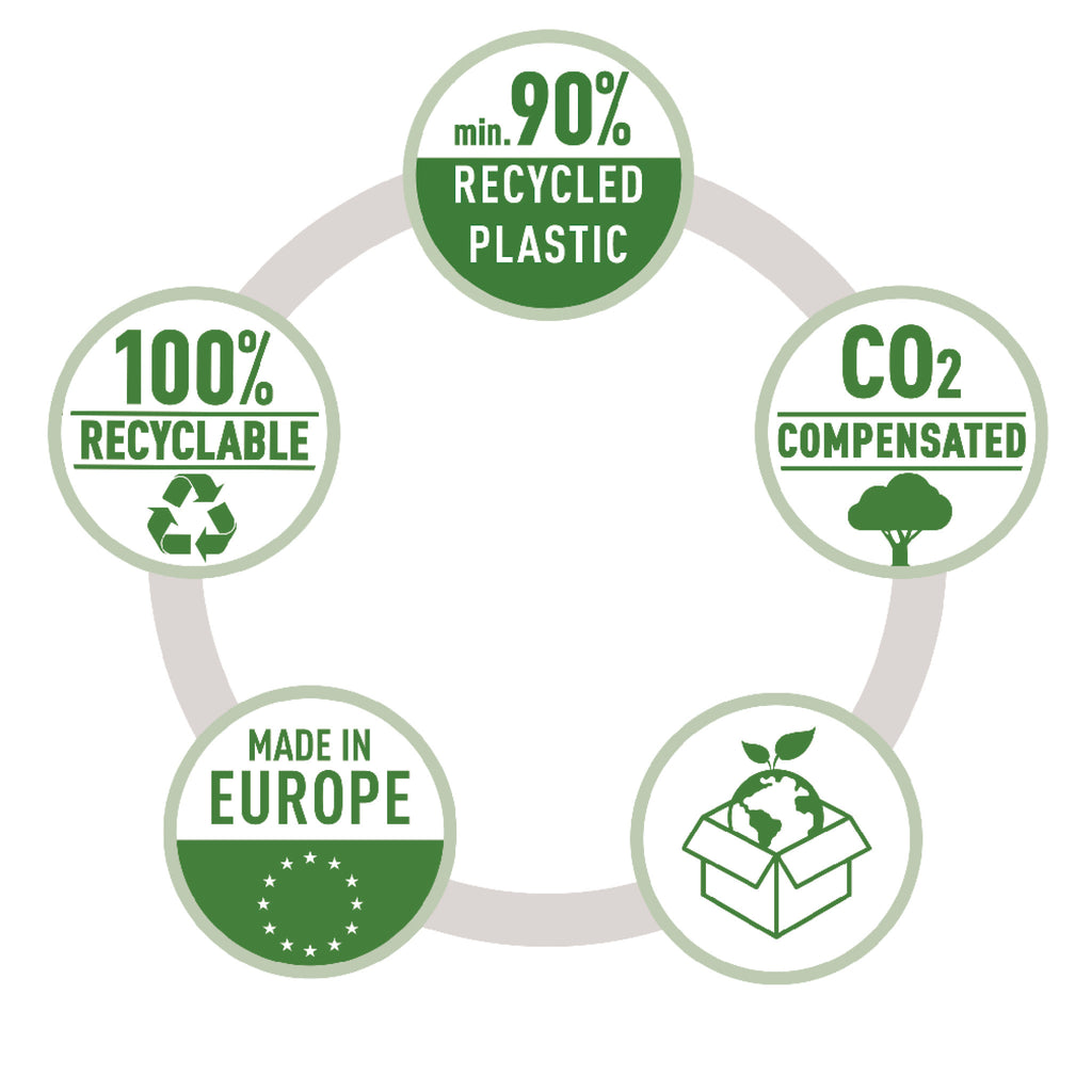 Padėklas dokumentams Leitz Recycle, A4, juodas