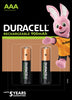 Įkraunamos baterijos DURACELL AAA 900 mAh, 2 vnt