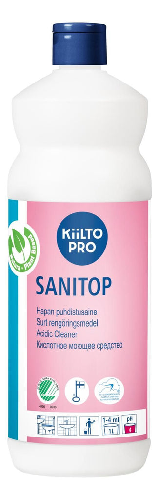 Rūgštinis sanitarinis valiklis KIILTO Sanitop, 1 l