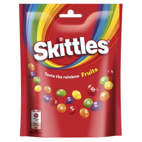 Kramtomieji saldainiai SKITTLES vaisių skonio traškiame cukruas glajuje 152g