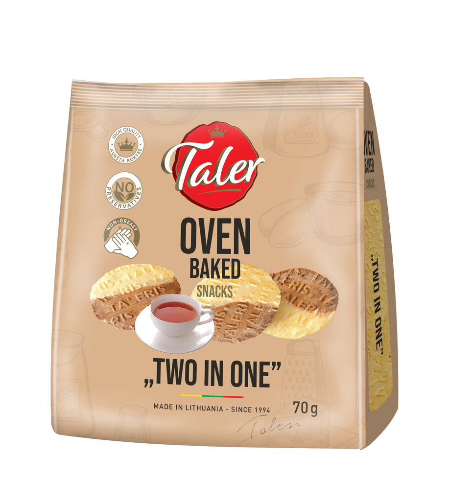 Arbatiniai traškučiai TALER, Two in one, 70 g