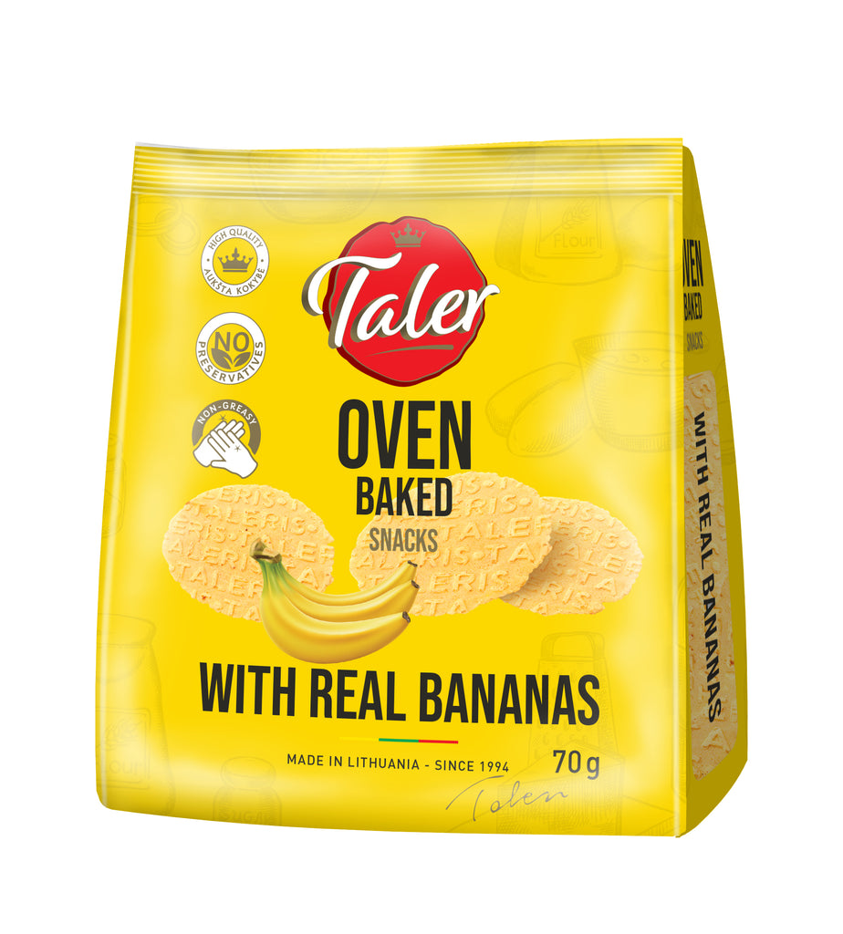 Traškučiai TALER, With real bananas, 70 g