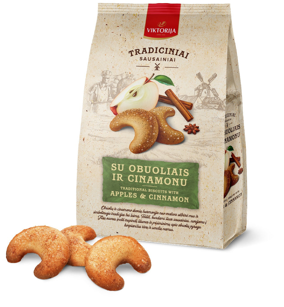 Sausainiai "SU OBUOLIAIS IR CINAMONU", 250g