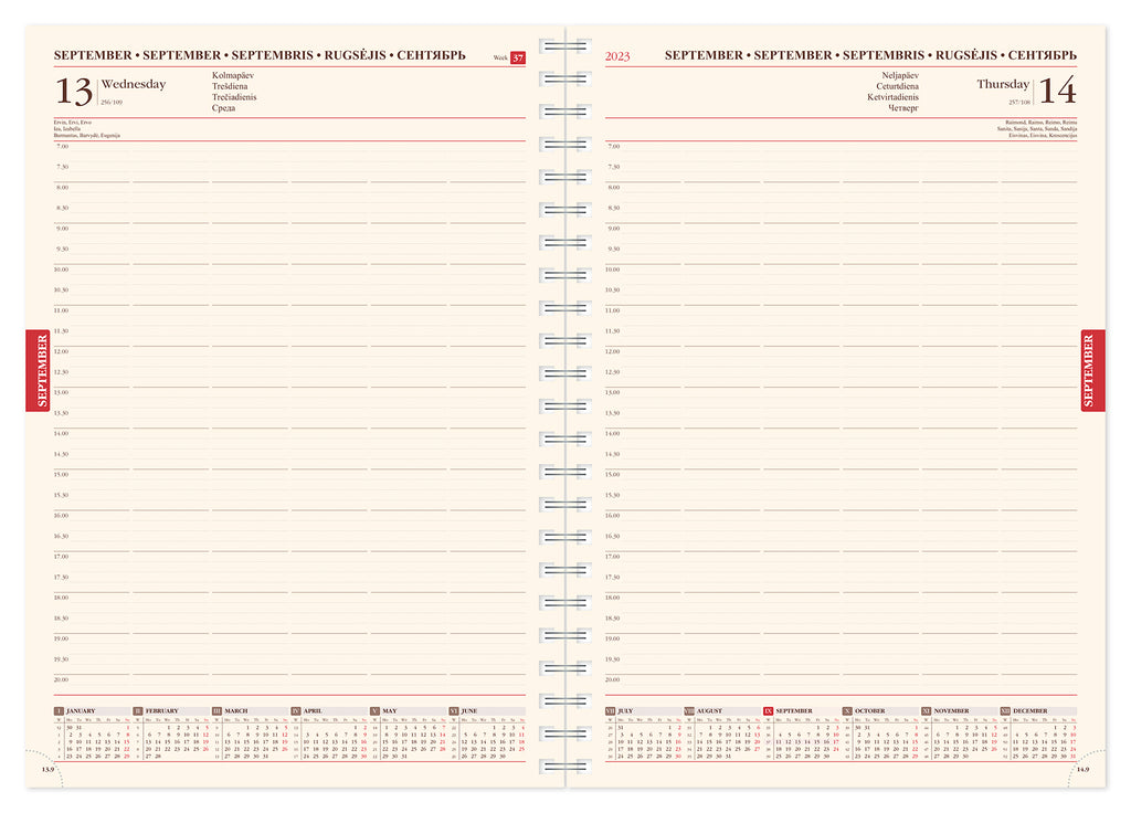 Kalendorius SENATOR DAY Spirex 2023, A4, PU