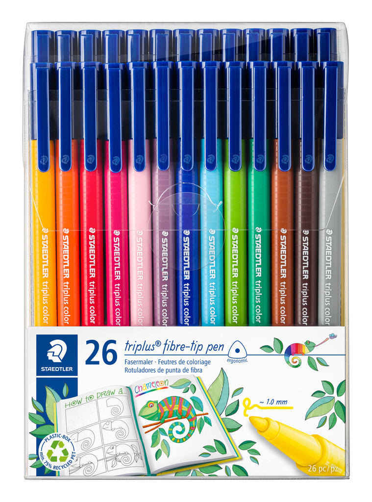 Flomasteriai STAEDTLER Briliant Triplus Colours, 26 spalvos