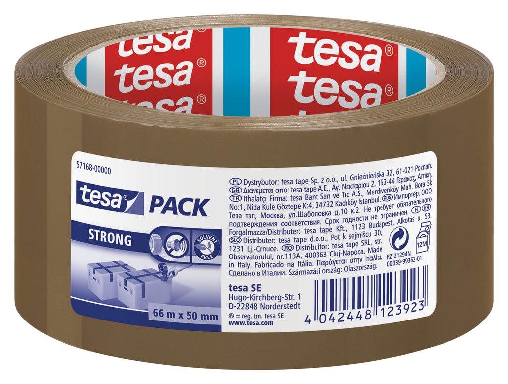 Tyli pakavimo juosta TESA PACK  Strong, stipri, 50mm x 66m, ruda