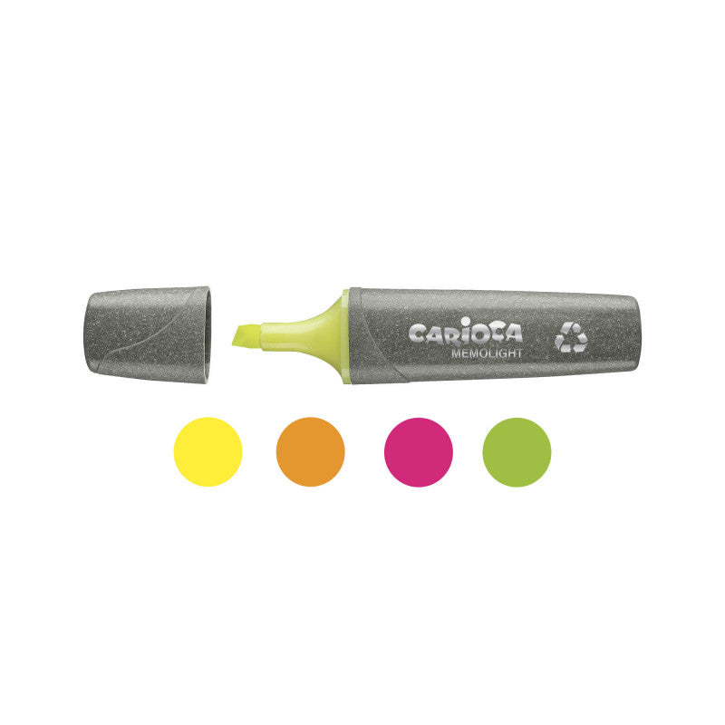 Teksto žymekliai CARIOCA ECOFAMILY MEMOLIGHT, 5 mm, 4 vnt.