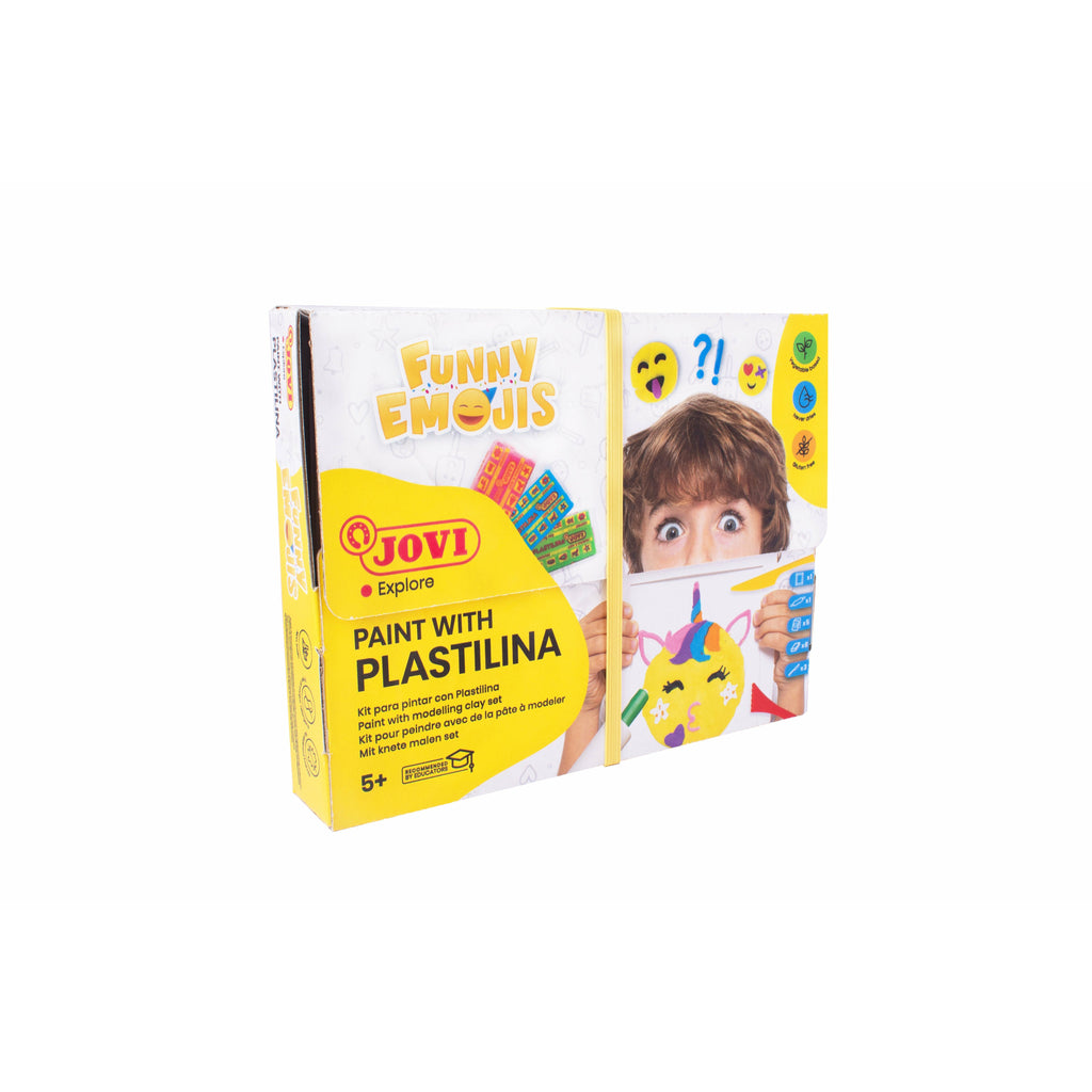 Spalvinimo plastilinu rinkinys JOVI FUNNY EMOJIS, su priedais