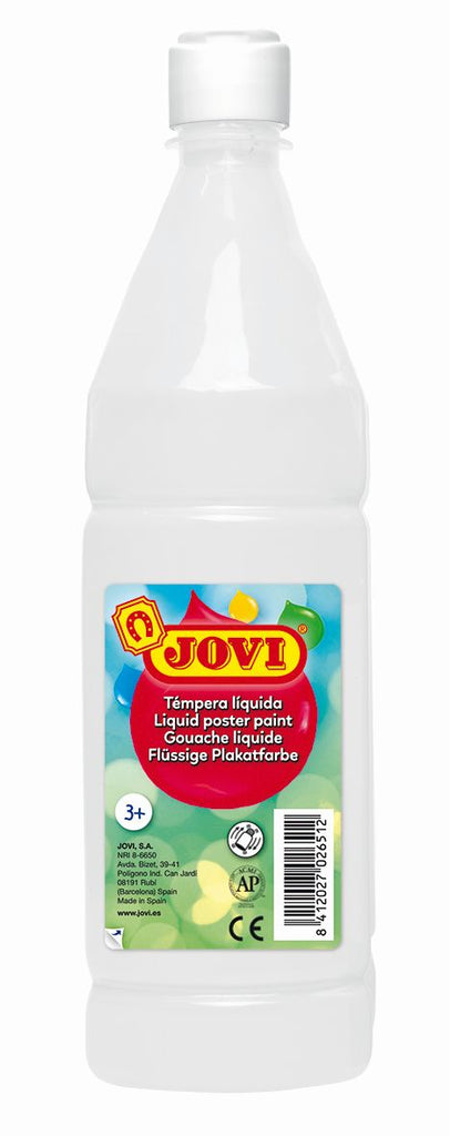 Skystas guašas buteliuke JOVI 1000 ml, balta sp.