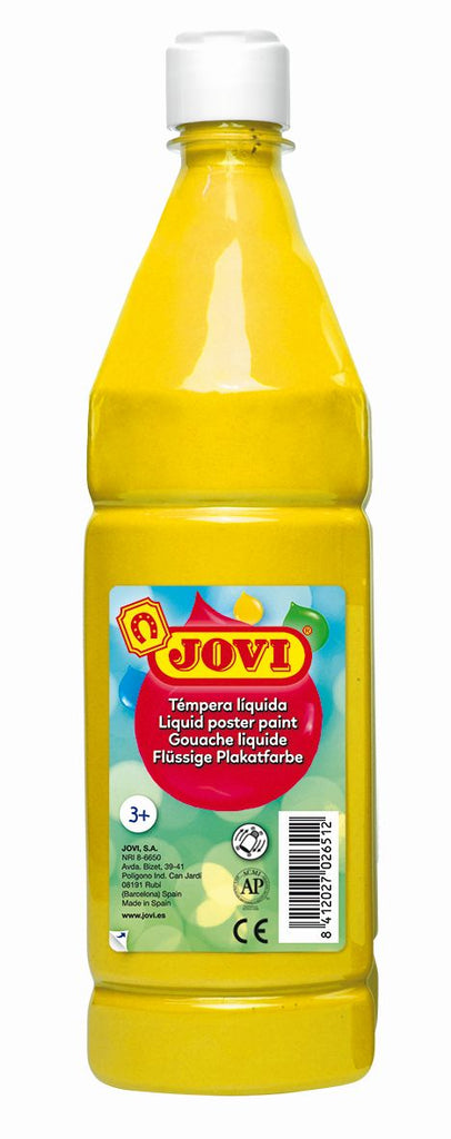 Skystas guašas buteliuke JOVI 1000 ml, geltona sp.