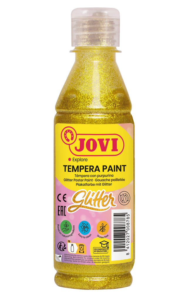 Tempera dažai JOVI, 250ml, geltonos sp., blizgūs