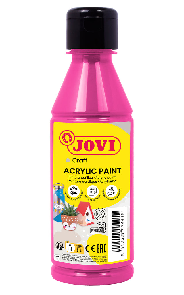 Akriliniai dažai JOVI, 250ml, rožinės sp.