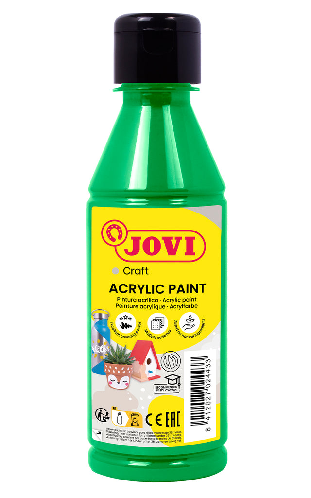 Akriliniai dažai JOVI, 250ml, žalios sp.