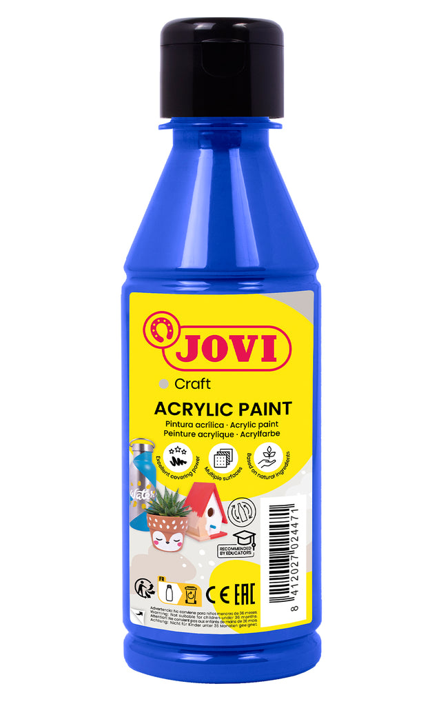 Akriliniai dažai JOVI, 250ml, mėlynos sp.