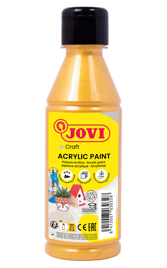 Akriliniai dažai JOVI, 250ml, auksinės sp.