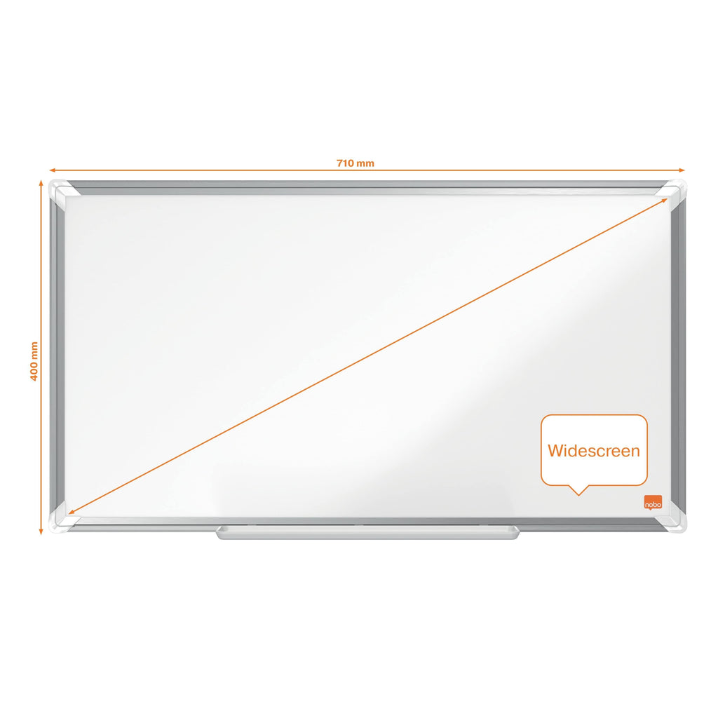 Emaliuota baltoji magnetinė lenta  NOBO Premium Plus 32" Widescreen, 71x40 cm.