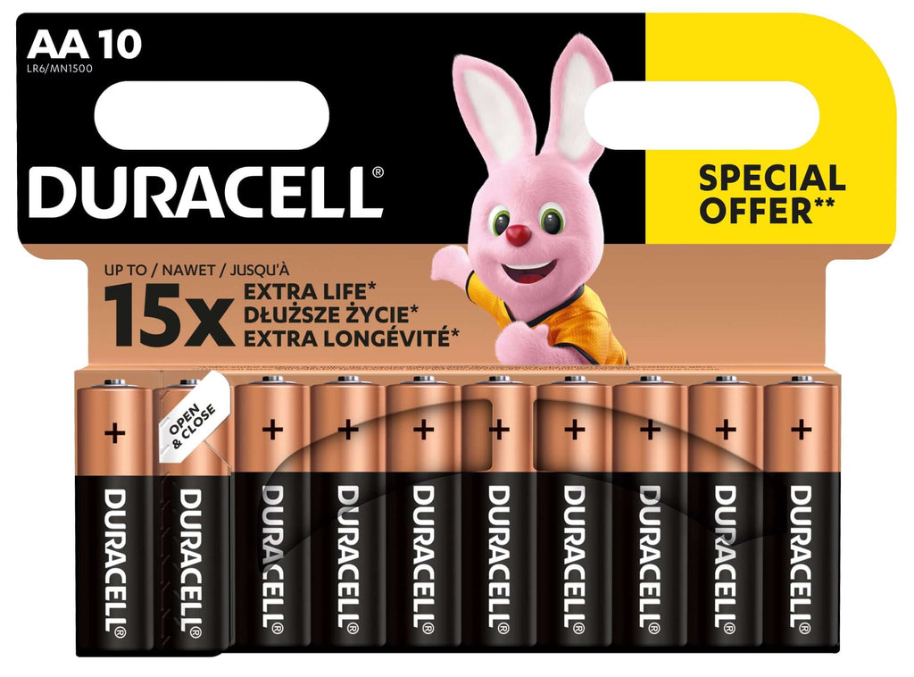 Baterijos DURACELL AA, 10 vnt