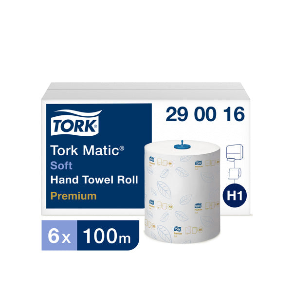 Popieriniai rankšluosčiai, 6 vnt., TORK PREMIUM EXTRA SOFT H1, 290016, 2 sl., 21 cm x 100 m, balta sp.