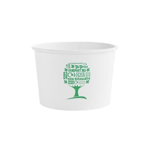 Vienkartiniai indeliai sriubai, VEGWARE,  GreenTree popieriniai, 480 ml, D115mm, 25 vnt