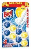 WC valiklis - gaiviklis BREF Blue Aktiv Lemon, 2 x 50 g