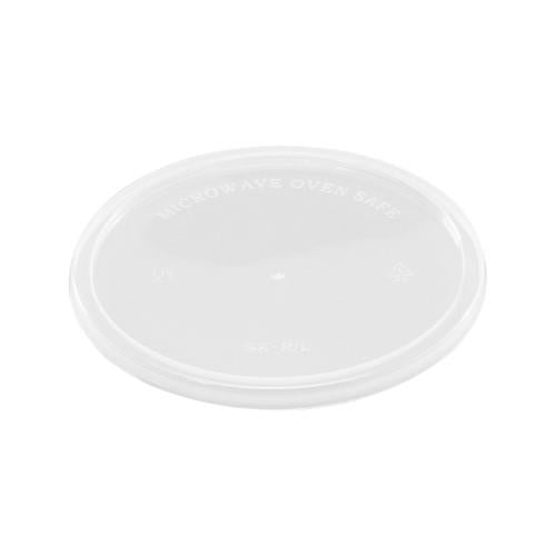 Vienkartinis plastikinis dangtelis sriubos indeliui, D 120 mm, 230-960 ml, bespalvis,50vnt.