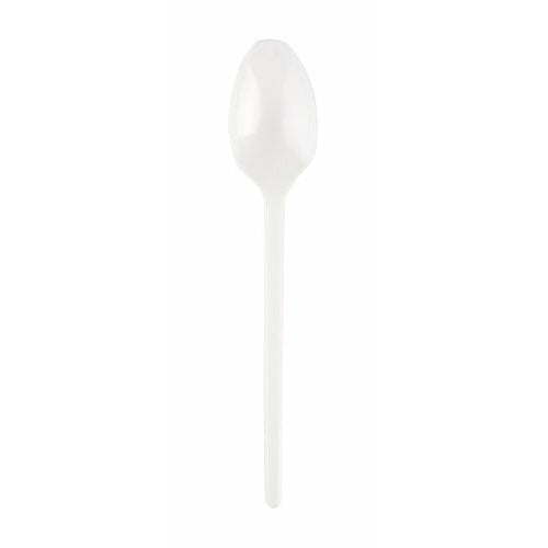 Plastikiniai šaukšteliai SUPERIOR, PS, balti, 12,5 cm, 50 vnt