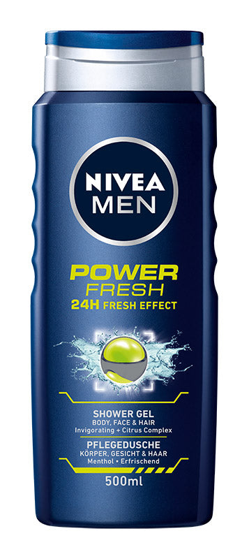 Dušo želė NIVEA Men, Power Fresh, 500 ml