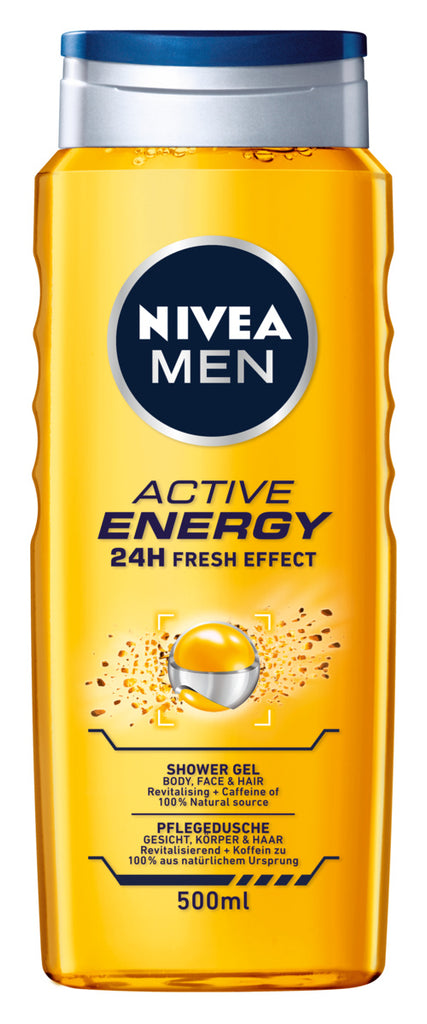 Dušo želė NIVEA Men, Active Energy, 500 ml