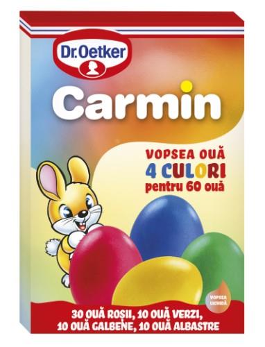 Kiaušinių dažai DR.OETKER Carmin,  4 spalvų, skysti, 20 g (19,4 ml), vnt