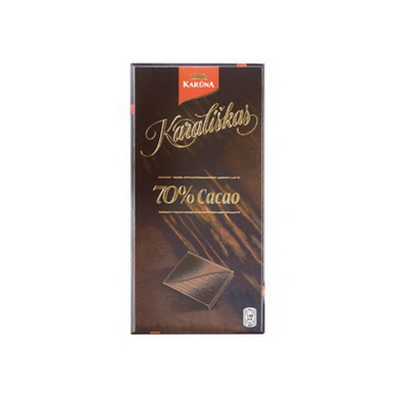 Šokoladas Karūna 70% Cacao, 100g, juodasis