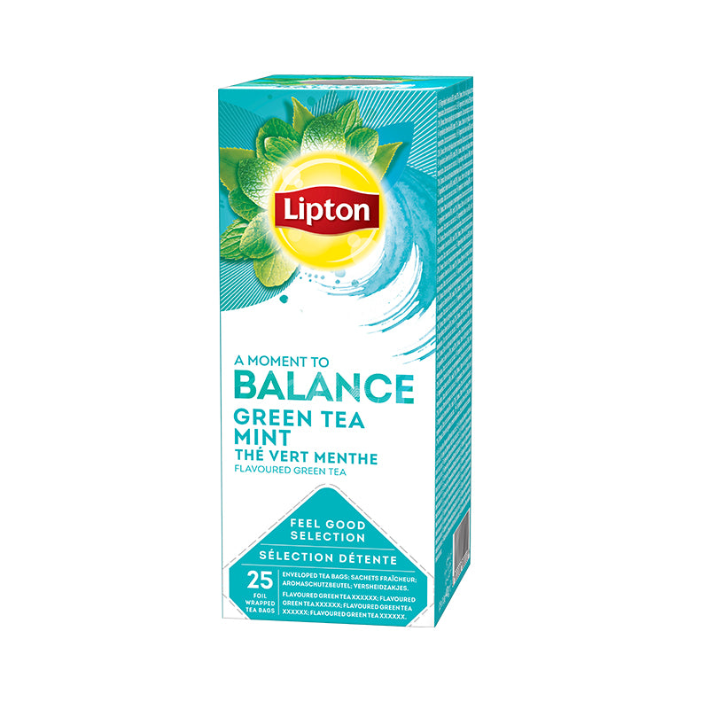 Žalioji arbata LIPTON GREEN MINT, 25vnt. x1.6 g /vnt..