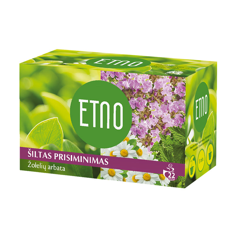 Žolelių arbata ETNO Šiltas prisiminimas, 33g (1.5g x 22 vnt.).