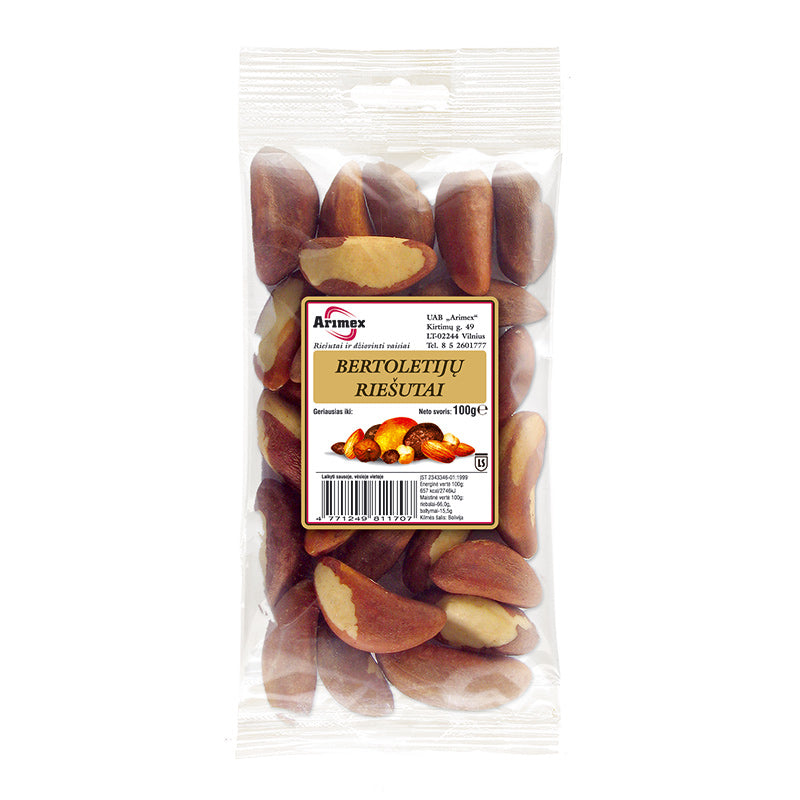 Bertoletijų riešutai ARIMEX, 100 g