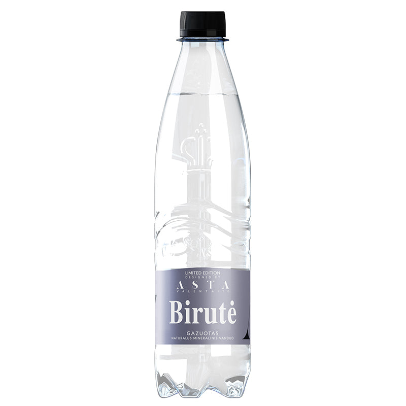 12 vnt. Natūralus mineralinis vanduo BIRUTĖ, gazuotas, 0,5 l, PET D