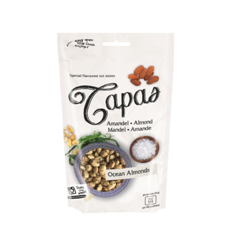 Migdolų riešutai TAPAS, su jūros dumbliais ir jūros druska, 125 g