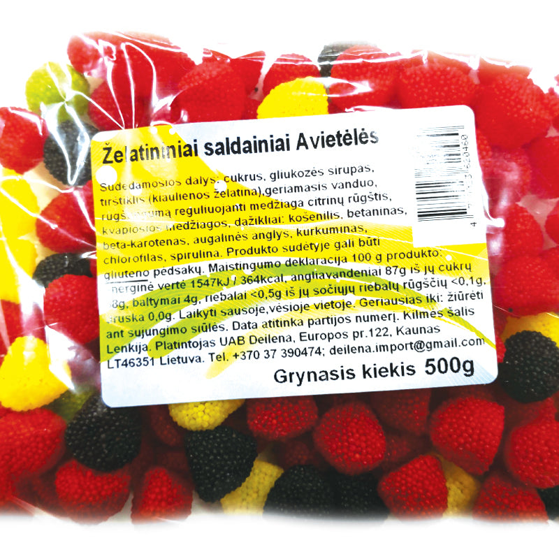 Guminukai AVIETĖLĖS, 0,5 kg