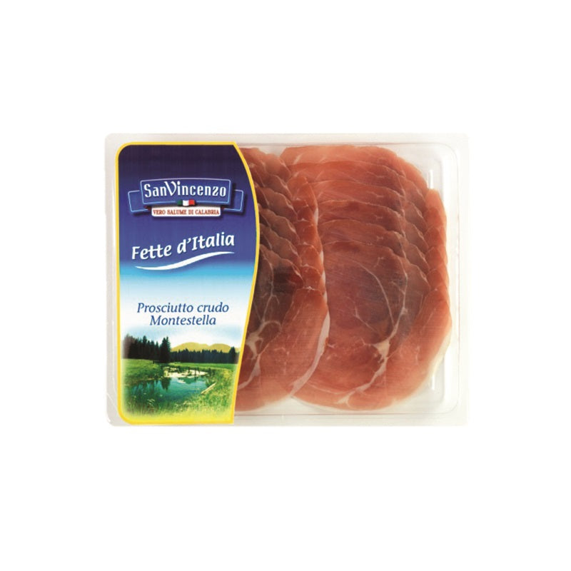 Vytintas kiaulienos kumpis PROSCIUTTO CRUDO, griežinėliais, 80 g