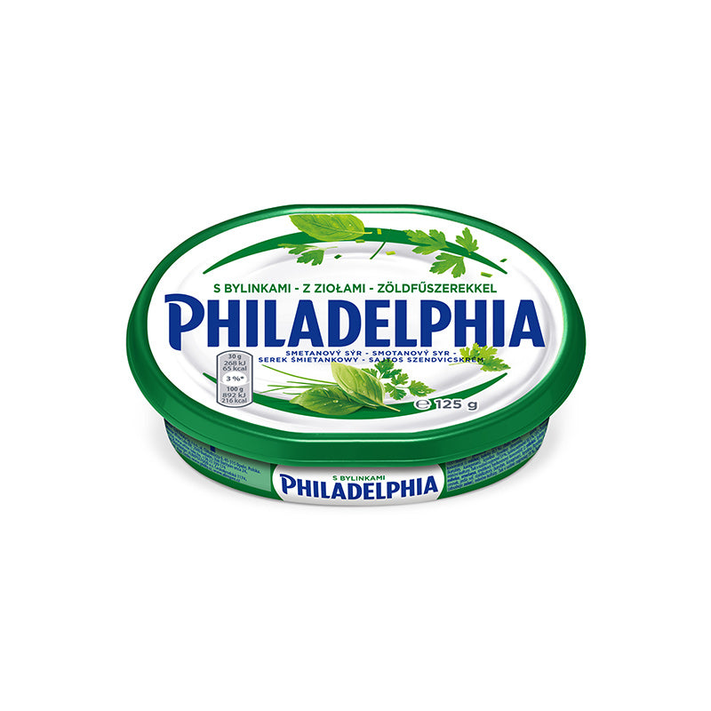 Tepamas varškės sūris PHILADELPHIA, su žolelėmis, 125 g