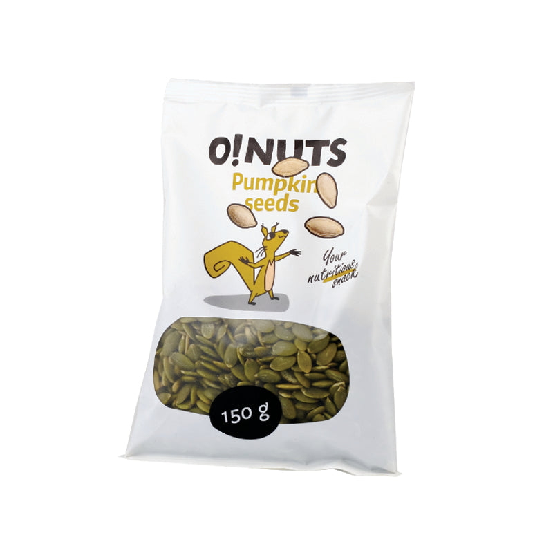 Lukštentos moliūgų sėklos O!NUTS, 150 g