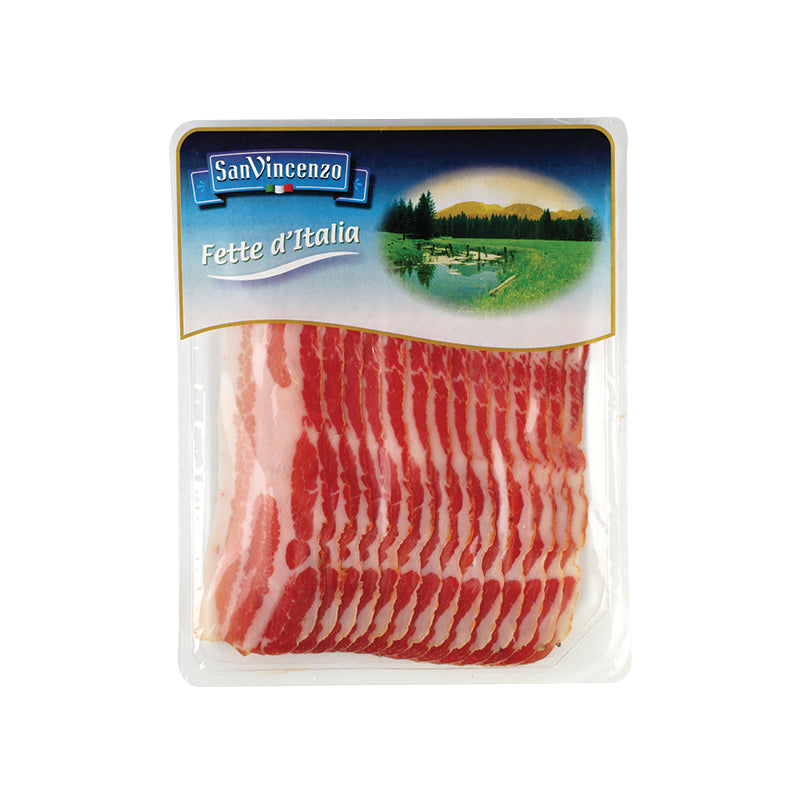 Vytinta šoninė PANCETTA, švelni, griežinėliais, 200 g