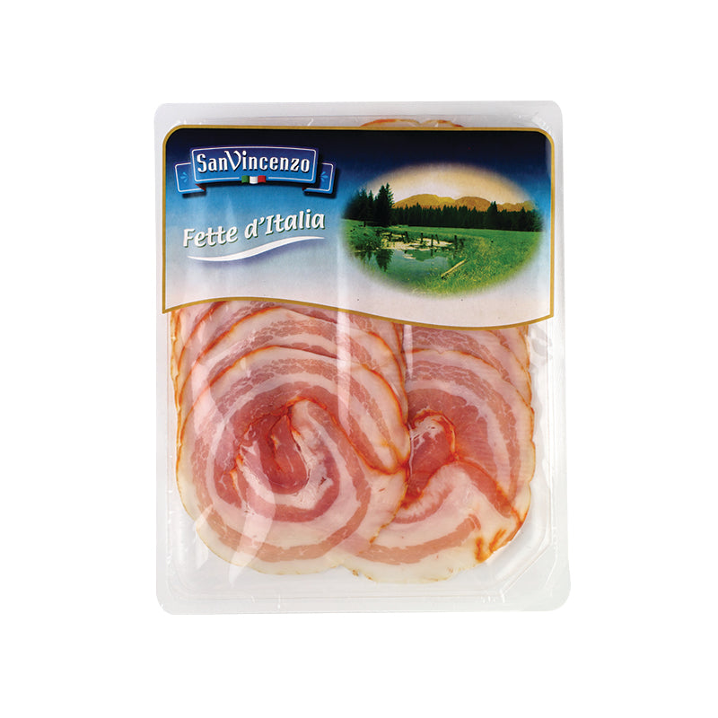 Vytinta šoninė PANCETTA, aštri, griežinėliais, 120 g