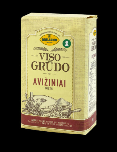 Visų grūdo dalių avižiniai miltai MALSENA, 1 kg