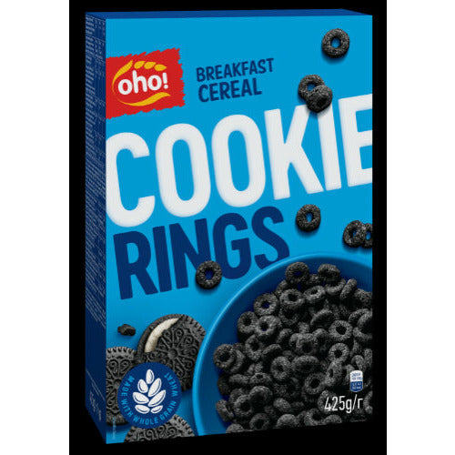 Sausi pusryčiai OHO Cookie rings, 425 g