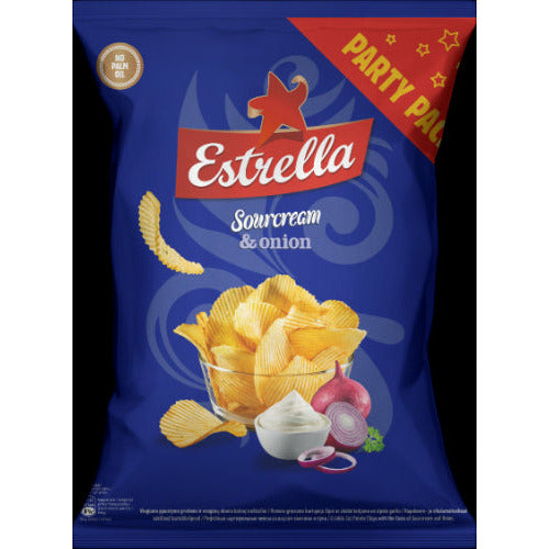 Traškučiai ESTRELLA, grietinės ir svogūnų skonio, 180 g