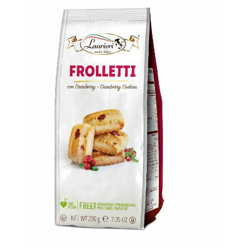 Itališki sausainiai LAURIERI Frolletti, su spanguolėmis, 200 g