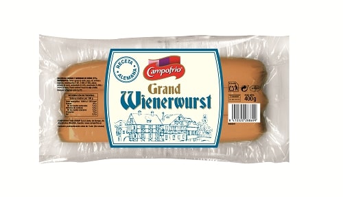 Virtos ir rūkytos kiaulienos dešrelės CAMPOFRIO Grand Wienerwurst, a.r., 400 g