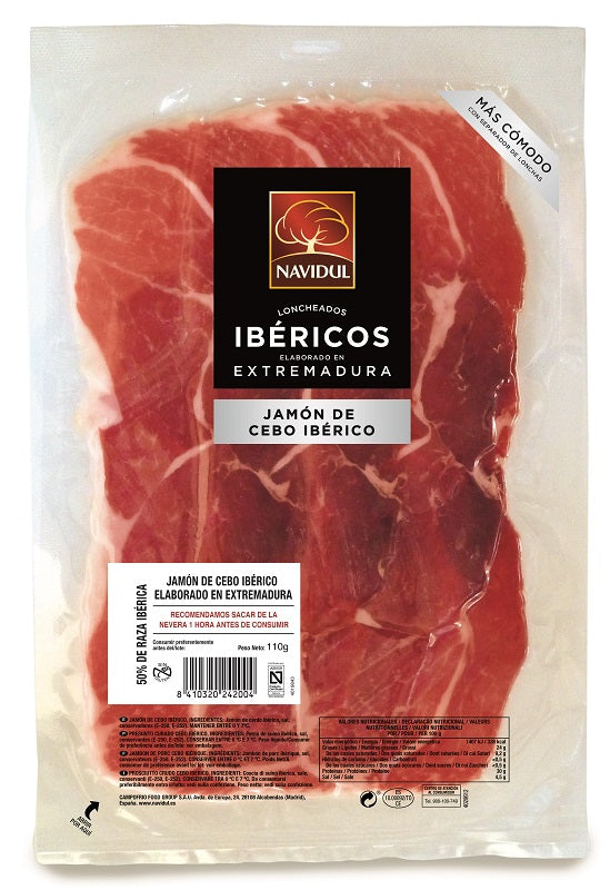 Vytintas kumpis NAVIDUL Jamon Iberico cebo, pjaustytas, 110 g