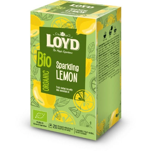 Ekologiška žolelių arbata LOYD Sparkling lemon, 20 x 2g