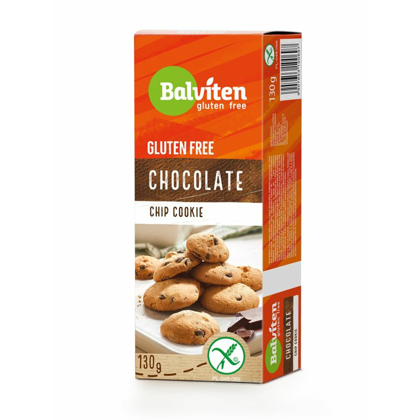 Sausainiai BALVITEN GLUTEN FREE, su šokolado gabaliukais, 130 g