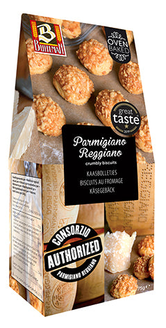 Sūrio sausainiai BUITEMAN, su Parmigiano Reggiano sūriu, 75 g